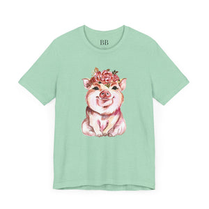 Cute Pig Short Sleeve Tshirt