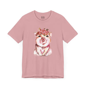 Cute Pig Short Sleeve Tshirt