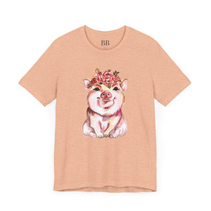 Cute Pig Short Sleeve Tshirt