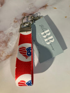 4th of July Key Fob Wristlet
