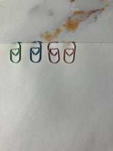 Mini heart pastel paper clips, mini paper clips, planner clips