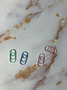 Mini heart pastel paper clips, mini paper clips, planner clips