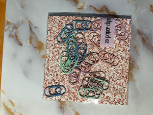 Mini heart pastel paper clips, mini paper clips, planner clips