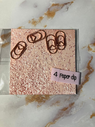 Mini heart rose gold paper clips, planner clips