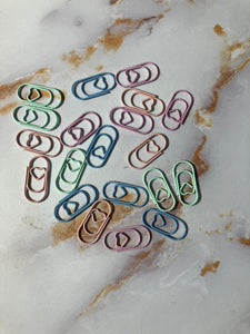 Mini heart pastel paper clips, mini paper clips, planner clips