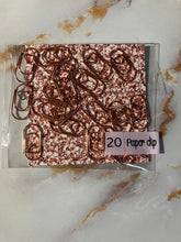 Mini heart rose gold paper clips, planner clips
