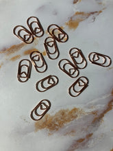 Mini heart rose gold paper clips, planner clips