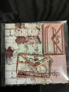 Rose gold envelope paper clip