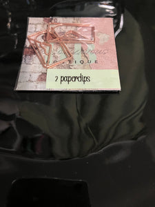 Rose gold envelope paper clip