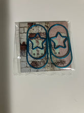 Star paperclips metallic blue jumbo wide