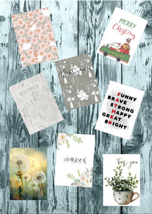 Surprise Greeting Cards Pack: Random Assortment with Kraft Envelopes