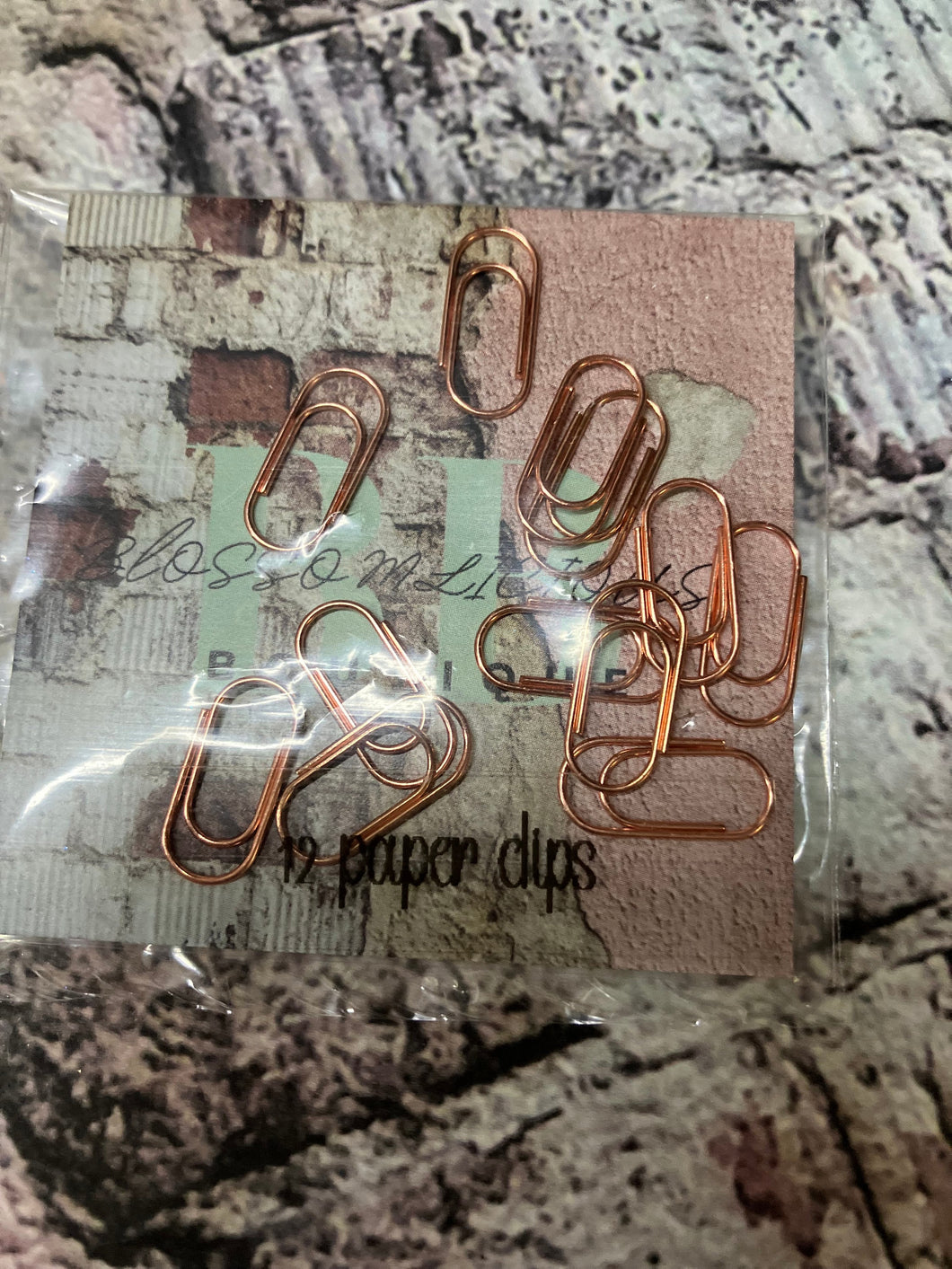 Rose Gold Mini Paper Clips: Planner Accessories (0.3 x 0.6 in)