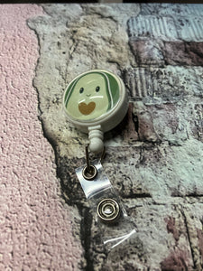 Cute Avocado badge reel Kawaii Avocado badge reel Cute office accessory Gift for coworker Retractable ID holder nurse teachers office worker