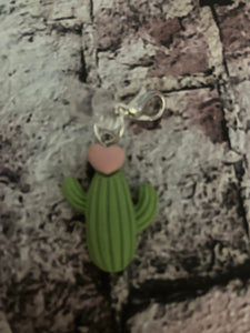 Cactus Phone Charm Dust Plug: Boho Succulent Keychain