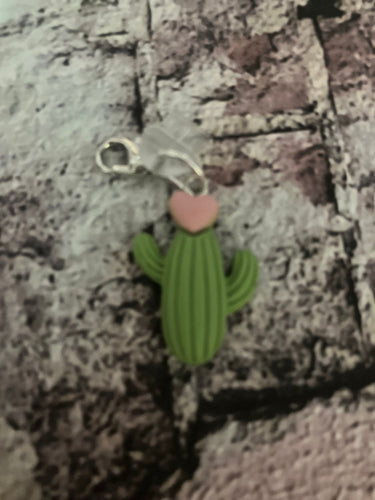 Cactus Phone Charm Dust Plug: Boho Succulent Keychain