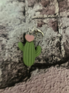 Cactus Phone Charm Dust Plug: Boho Succulent Keychain