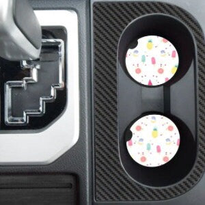 car coaster, tropical fruit summer collection
