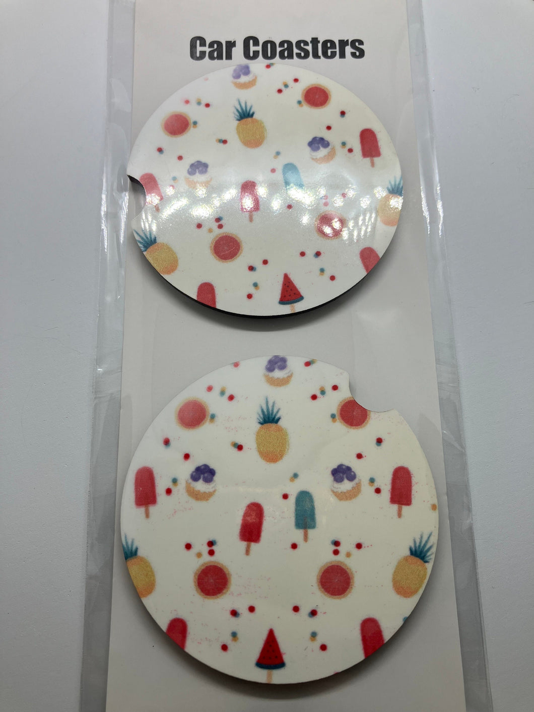 car coaster, tropical fruit summer collection