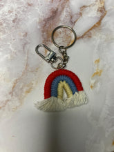 Macrame Rainbow Keychain: Cotton Cord, Zinc Alloy Clasp