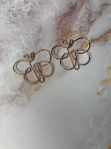 butterfly rose gold paperclip