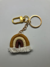 Macrame Rainbow Keychain: Cotton Cord, Zinc Alloy Clasp