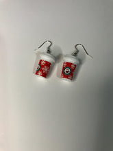 Christmas Coffee Cup Dangle Earrings: Holiday Coffee Lover Gift