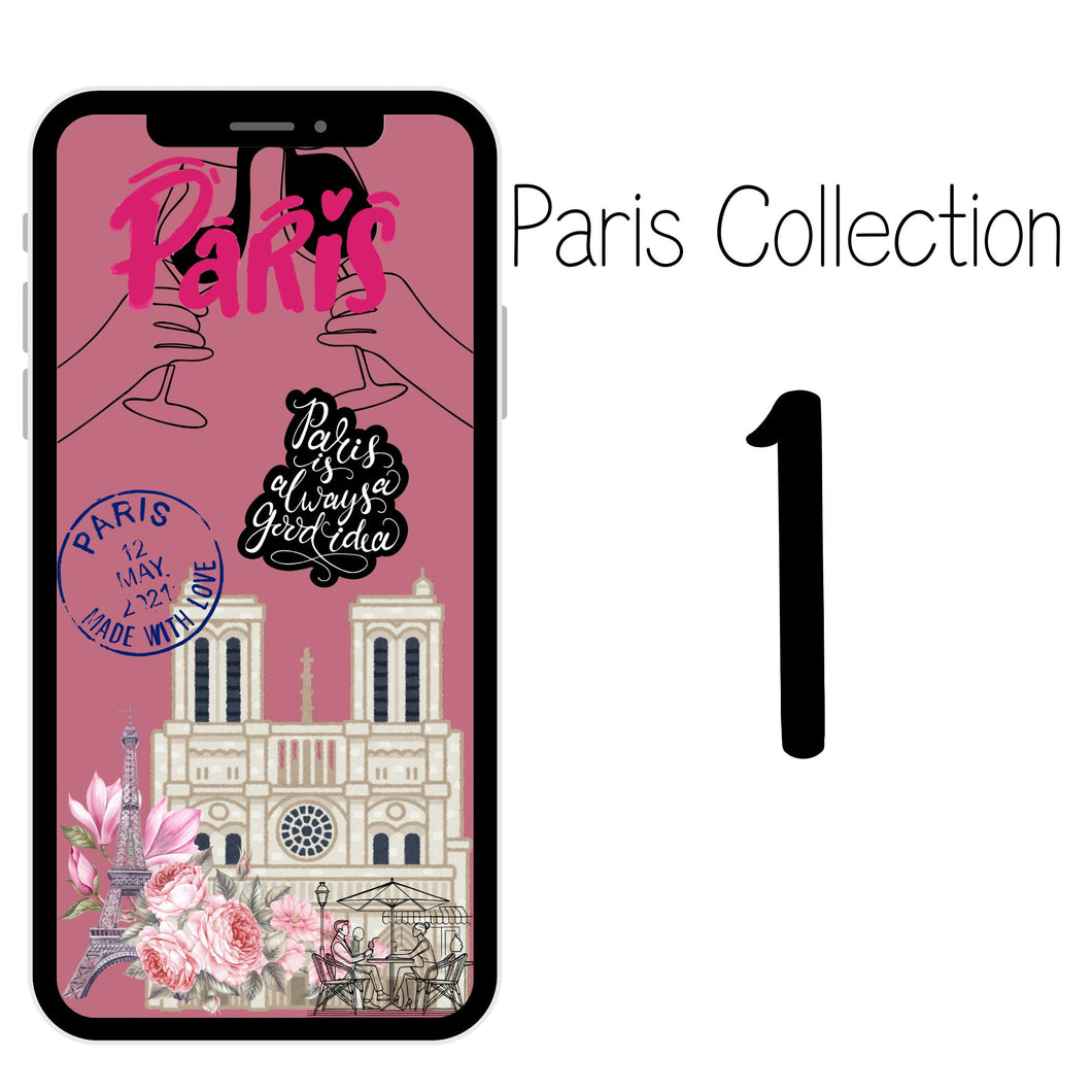 Paris Phone Wallpaper – Notre Dame Aesthetic Digital Background for iPhone & Android