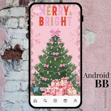 Pink Christmas Tree Phone Wallpaper | Holiday Phone Background
