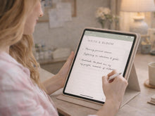 Write & Bloom Digital Journal | Minimal Aesthetic Lined Journal | iPad Journal | Neutral Writing Notebook | Digital Journal